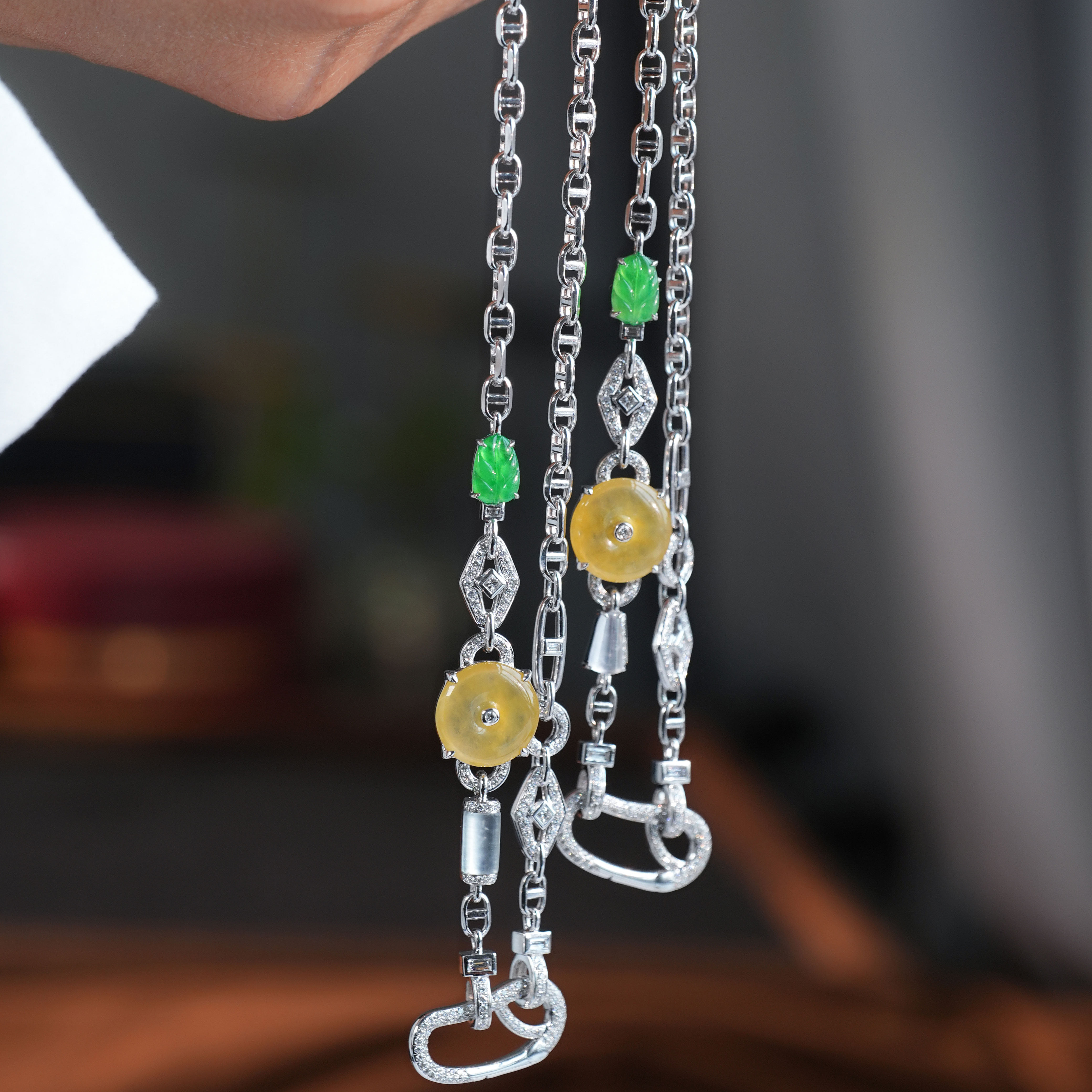 25年必买！金钰顺18K金翡翠万能链+高冰黄翡平安扣，真·百搭显贵神器