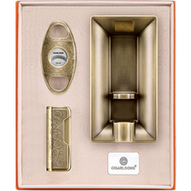 CIGARLOONG cigar scissors inflatable windproof lighter cigar ashtray set exquisite packaging