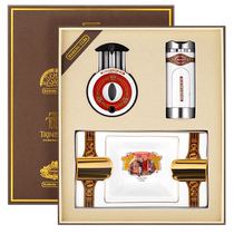 CIGARLOON cigar cutter large diameter ashtray windproof spray gun lighter three-piece set CLT-23GS1