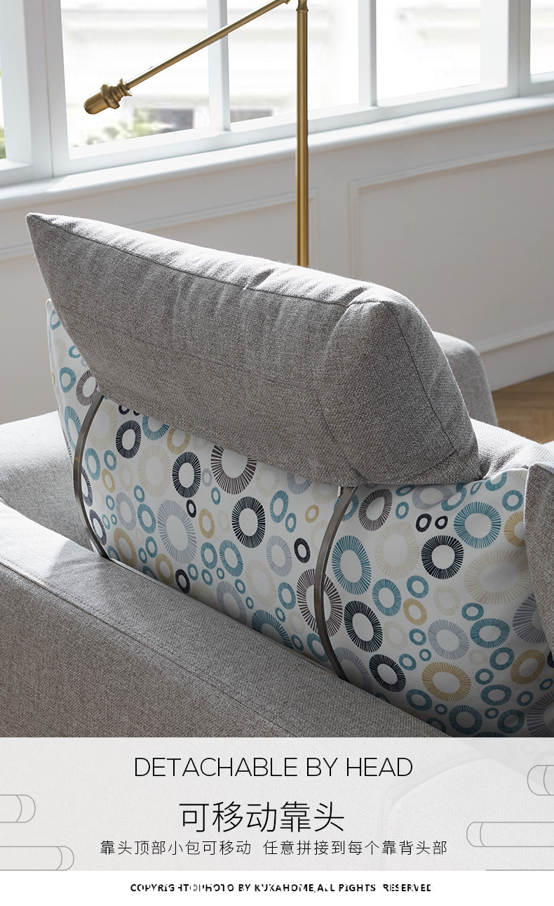 ! Gu Bắc Âu nhà tối giản sofa vải rửa được căn hộ nhỏ phòng khách gói kết hợp hiện đại 2053 - Ghế sô pha ghế sô pha đẹp