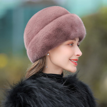 Satellite Hat Woman Winter Mink Fur Hat Heating Elegant Mink Hat Fur Hat