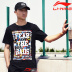 Li Ning áo thun ngắn tay nam 19 mùa hè cổ tròn nửa tay áo rộng đáy áo cotton thoáng khí thấm mồ hôi sinh viên thể thao - Áo phông thể thao áo tank top gym Áo phông thể thao