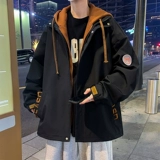 Комплект, осенняя демисезонная куртка для отдыха с капюшоном, подходит для подростков, оверсайз