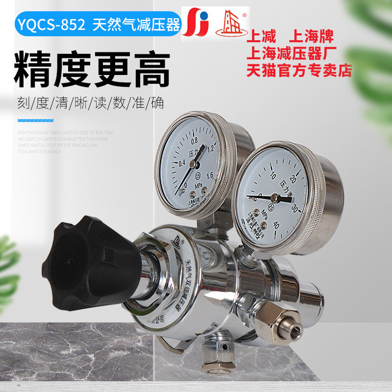 Shanghai card YQCS-852 gas line pressure reducer dual-class pressure reducing pressure meter Shanghai pressure reducer factory