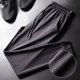 Mesh ice silk men's pants summer thin nine-point pants men's casual pants quick-drying air-condition pants leg-fitting sports pants