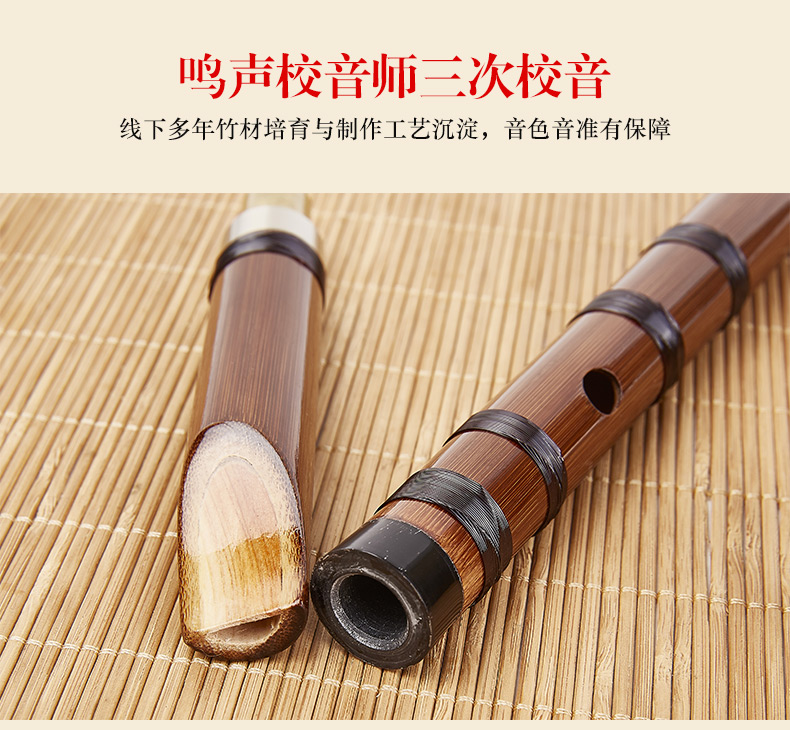 Mingsheng clarinet tinh chế 6 lỗ sáo bầu đắng tre sáo trưởng thành trẻ em học sinh mới bắt đầu sáo F điều chỉnh sáo - Nhạc cụ phương Tây đàn guitar rosen g11