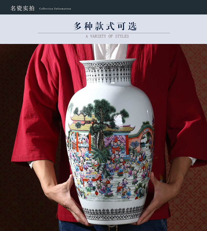 Jingdezhen ceramics vase furnishing articles of new Chinese style of large vases, home living room TV ark adornment ornament