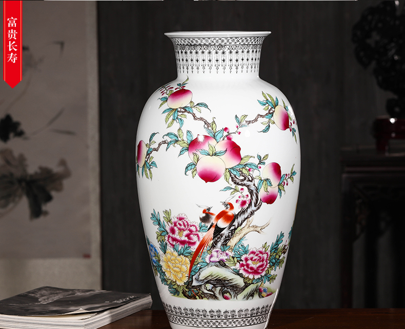 Jingdezhen ceramics vase furnishing articles of new Chinese style of large vases, home living room TV ark adornment ornament