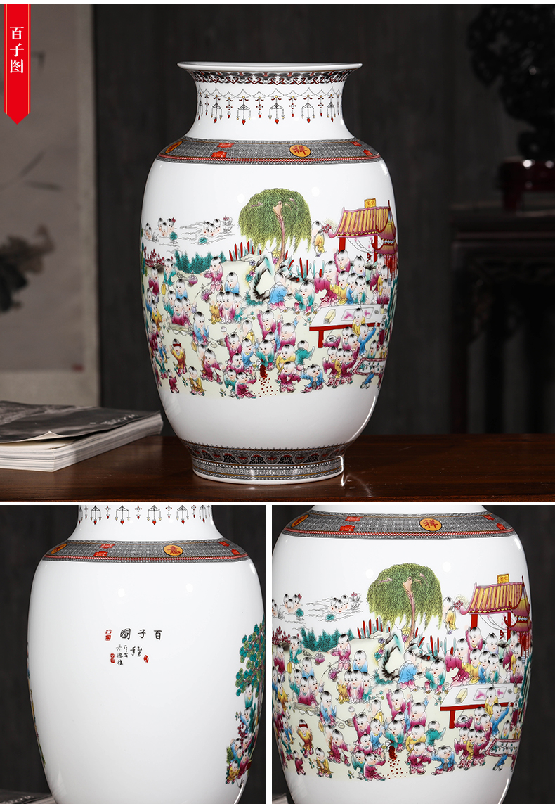 Jingdezhen ceramic vase furnishing articles of new Chinese style antique vase home sitting room porch TV ark adornment ornament