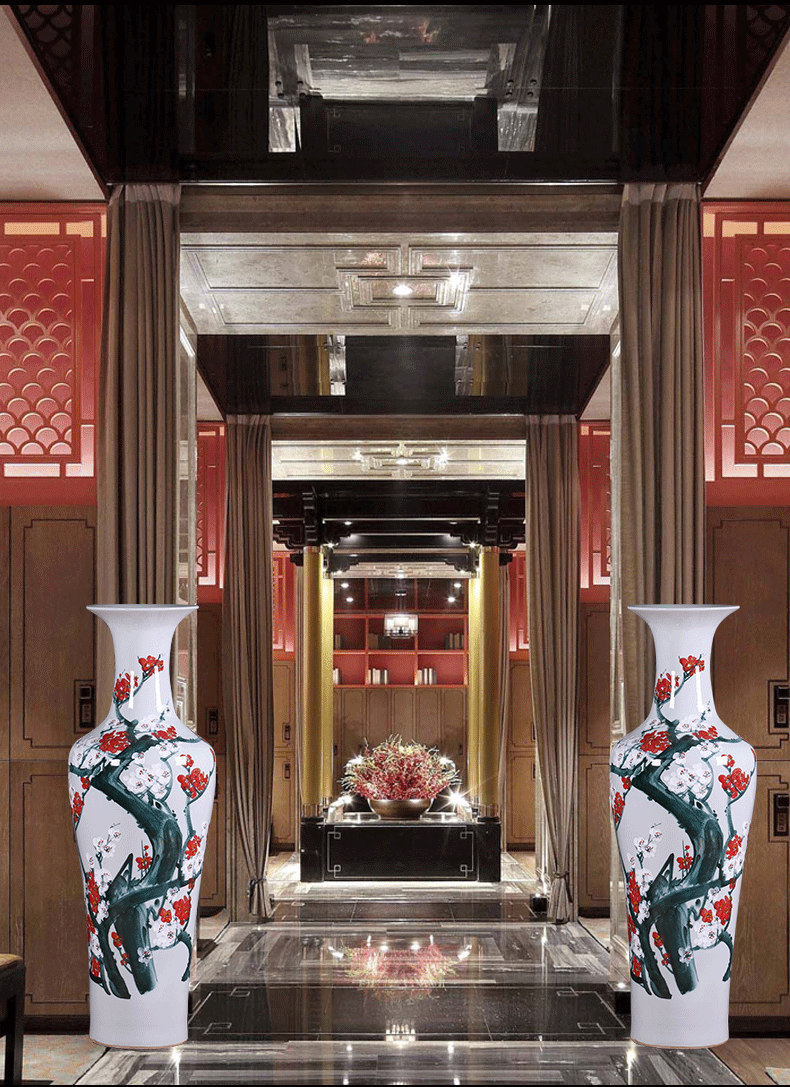 Jingdezhen ceramics 1 meter big vase landed the sitting room TV ark, porch furnishing articles furnishing articles household decorations