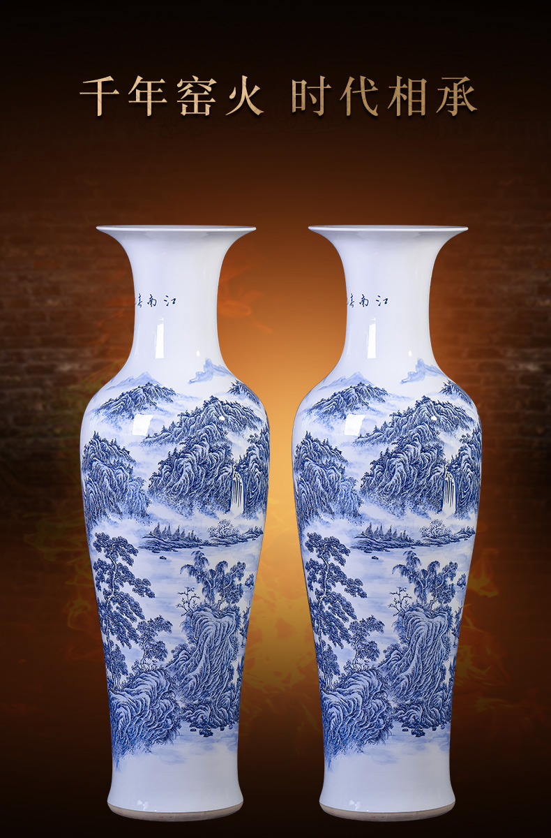 Jingdezhen ceramics of large vases, new Chinese style decorates sitting room porch large household furnishing articles decoration gifts