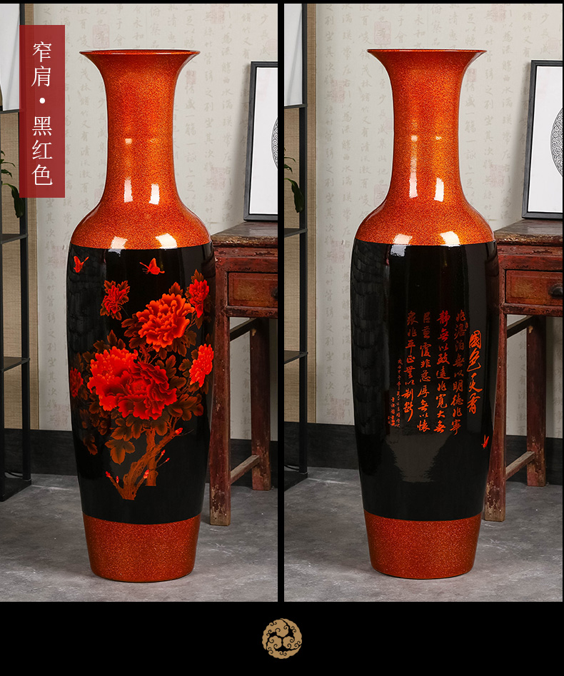 Jingdezhen of large vases, modern Chinese style 1 m ceramic vase sitting room TV ark place decoration decoration