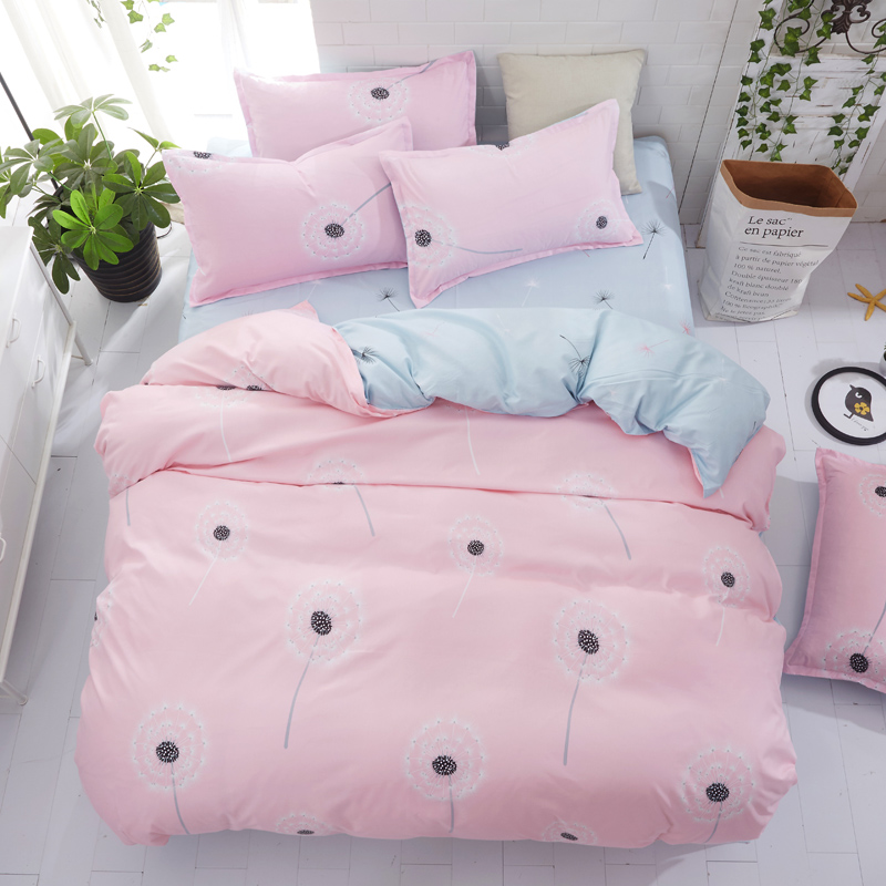 Bộ đồ giường đôi bốn mảnh bộ 1.5 1.8 m quilt cover sheets ký túc xá sinh viên ba mảnh thiết lập 1.2 đơn quilt cover