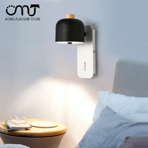Nordic Modern Minimalist Bed Headlights Creative Personality Bedroom Book Room Veranda Iron Art Wall Lamp Home Led Wall Lamp