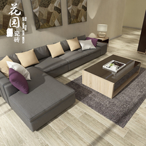 Wood grain antique brick wood grain living room bedroom floor tile imitation solid wood American tile 200 1000 Nordic balcony