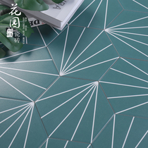 Nordic wall tiles kitchen bathroom tiles antique green ray hexagonal tiles pink small tiles 200x230