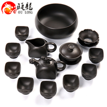  Yixing purple clay pot set Kung Fu tea set Tiger Xiao large set Teapot double-layer anti-scalding tea cup tea washing filter