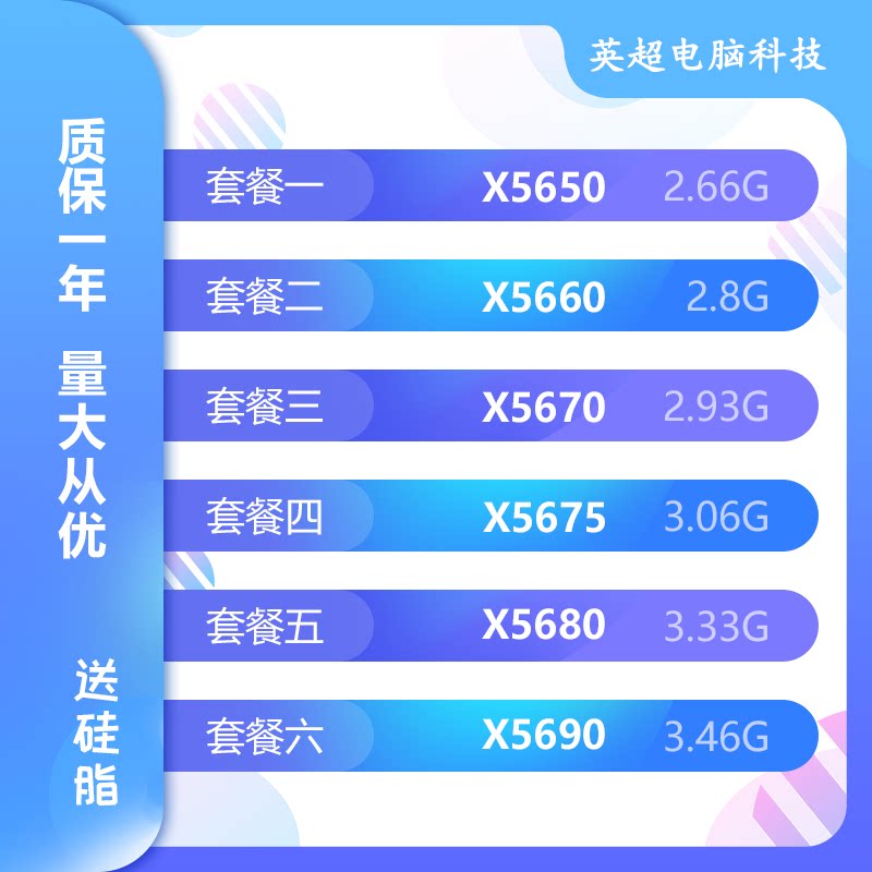 X5650 x5660 X5670CPU X5675 X5680 X5690 1366-pin CPU scatter X5550