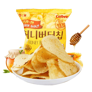 Korean food imports snacks Haitai honey butter potato chips 60g puffed baked potato chips crispy potato chips