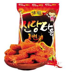 Korean food imports snacks jiuri spicy zuniangao bar 100g * 6 bags of sweet spicy Turkey fried zutiao bar sweet