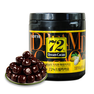 Korean snack imported food Lotte 72% dark chocolate 86g can 82v% strong fragrance, mellow and slightly bitter