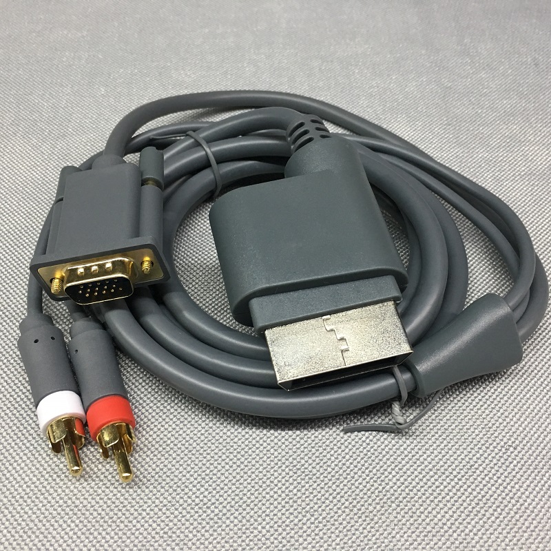 XBOX360 transfer VGA-BOX line 360SLIM connected LCD projection TV audio and video line