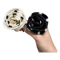 E3495 Satin flower hairband elegant beaded high-end sweet princess hair tie with roses on the back of the head