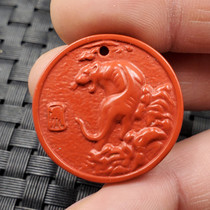 Jade pendant cinnabar zodiac tiger pendant red sand mountain tiger pendant chicken blood red zodiac pendant jade brand jade pendant