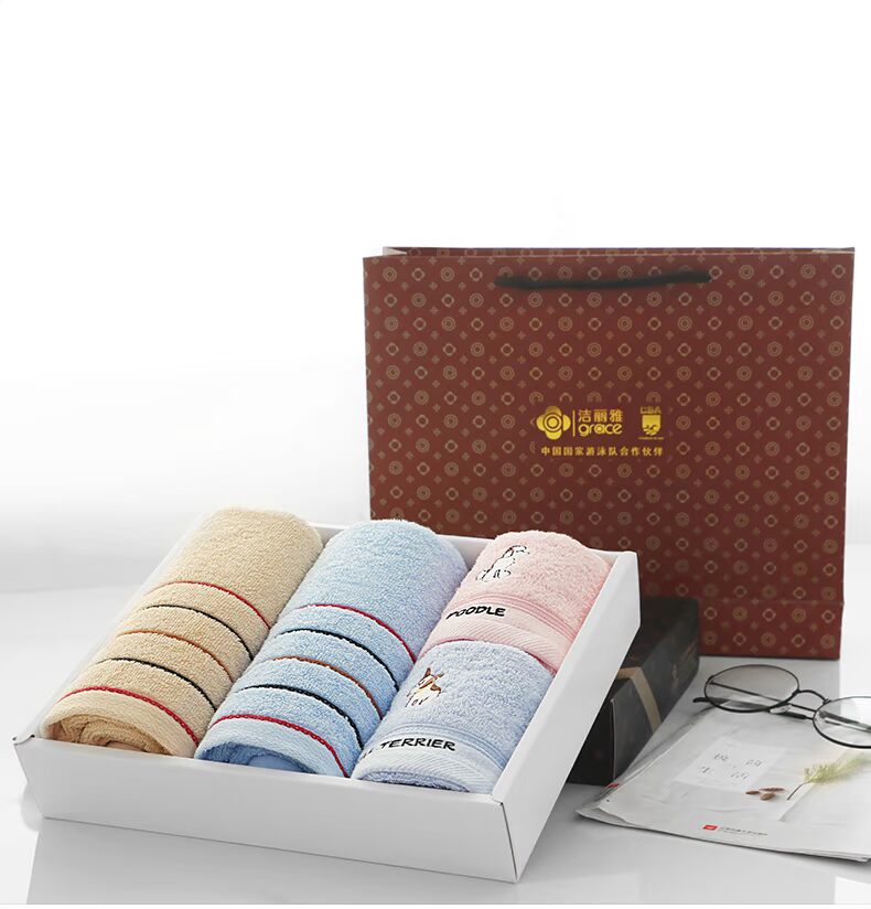 Khăn Jie Liya hộp quà giặt khăn gia đình trẻ em khăn nhỏ mềm khăn thân thiện với da hộ gia đình - Khăn tắm / áo choàng tắm khăn mặt cho bé
