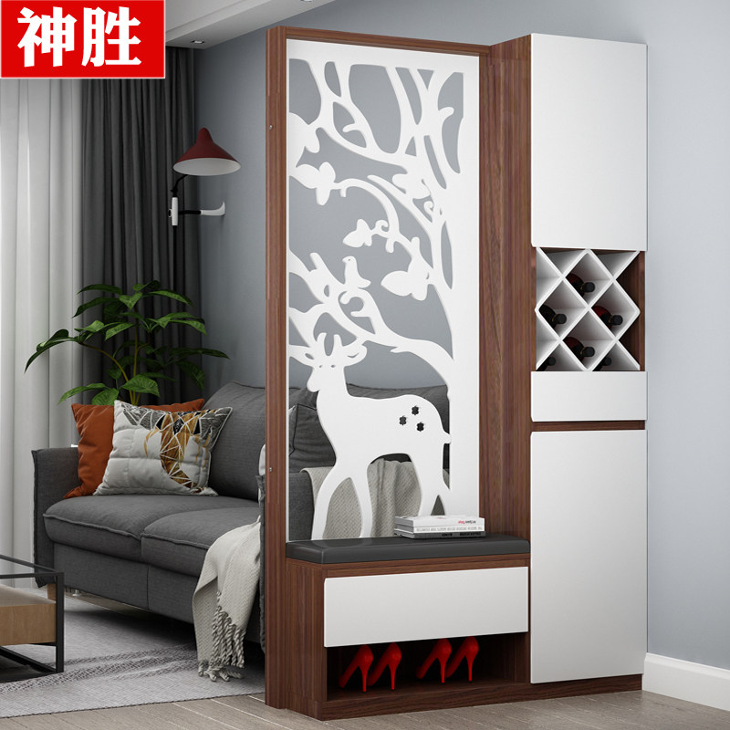 Nordic Screen Partition Cabinet Footwear Cabinet Entrance Door Hall Cabinet Living-room Entrance Door Room Hall Cabinet Shelve Shelf Partition Containing Cabinet