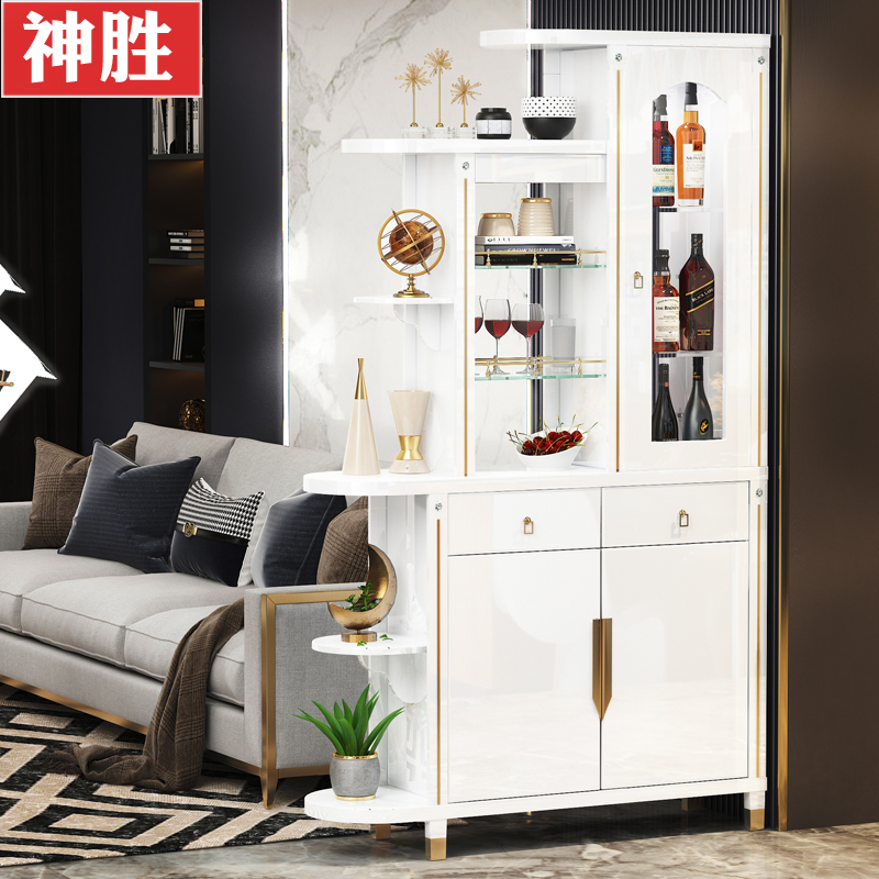 Living room light and luxurious closing cabinet Wine Cabinet Entrance Door Partition Cabinet Shoes Cabinet Modern Brief Room Cabinet Door Hall Cabinet Double Sided