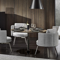 Degas Italian minimalist negotiation table marble reception table rotunda reception table stainless steel coffee table