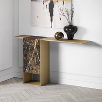 Degas-style light extravaganza Stainless Steel Marble Leaning Against Wall Xuanguan Table Modern Minimalist Entrance to the family