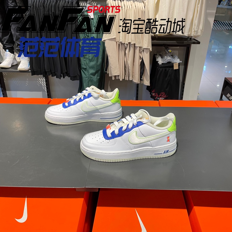 Authentic Nike Af1 Men's and Women's White Sneakers Air Force One New Low-Top Sports Casual Sneakers Fb1393