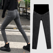 Maternity jeans Spring and Autumn fashion thin models tide mother wear leggings spring pregnant pants pants Pregnant spring clothing