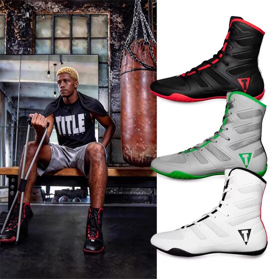 Titleboxing Boxing Shoes for Men and Women, Martial Arts Fighting Wrestling Shoes, Sports Fitness Training Shoes, High-Top Fighting Shoes