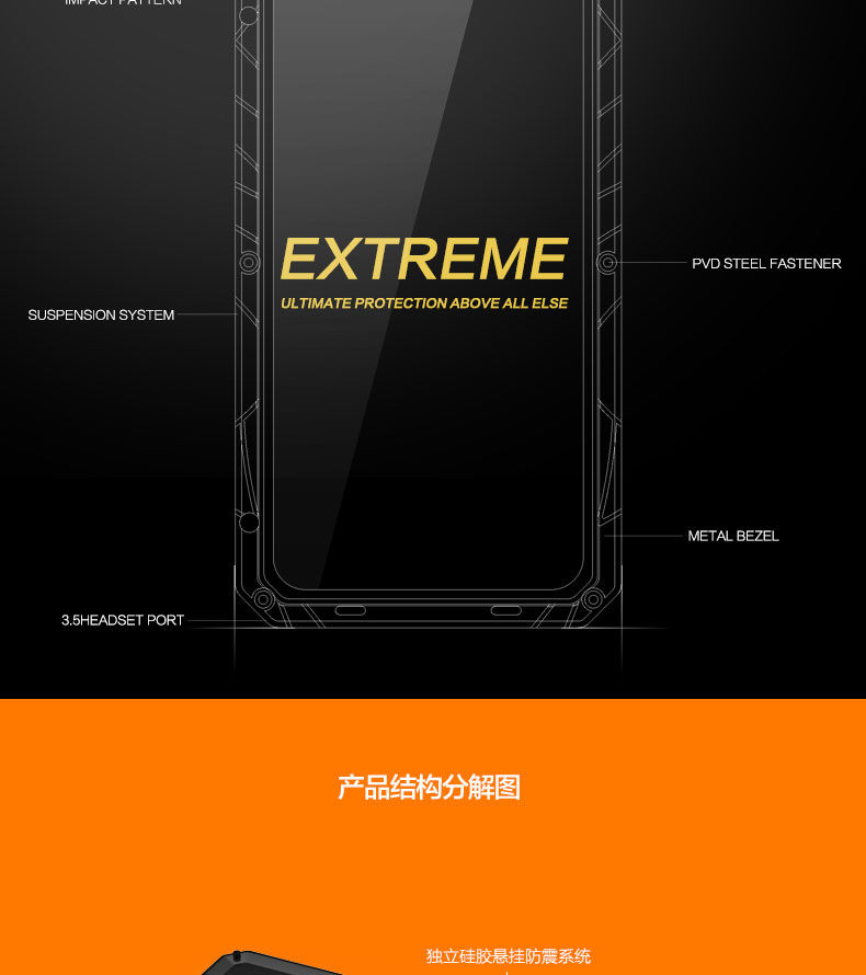 iMatch Water Resistant Shockproof Dust/Dirt/Snow-Proof Aluminum Metal Case Cover for Apple iPhone 6S Plus/6 Plus