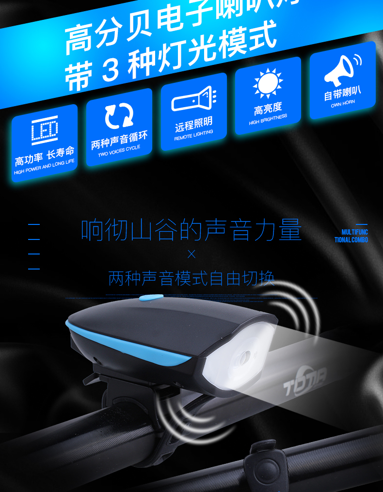 Lumière vélo TOSUOD - phare - Ref 2401474 Image 11