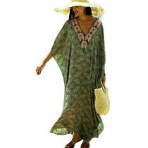 New product covering flesh slimming and lengthening beach skirt vacation sun protection clothing loose large size bikini jacket swimsuit cover-up