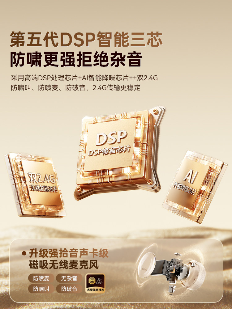 Jinyun M20 Wireless Lavalier Microphone Amplifier for Teachers, Dedicated for Teaching, High-Volume Speaker