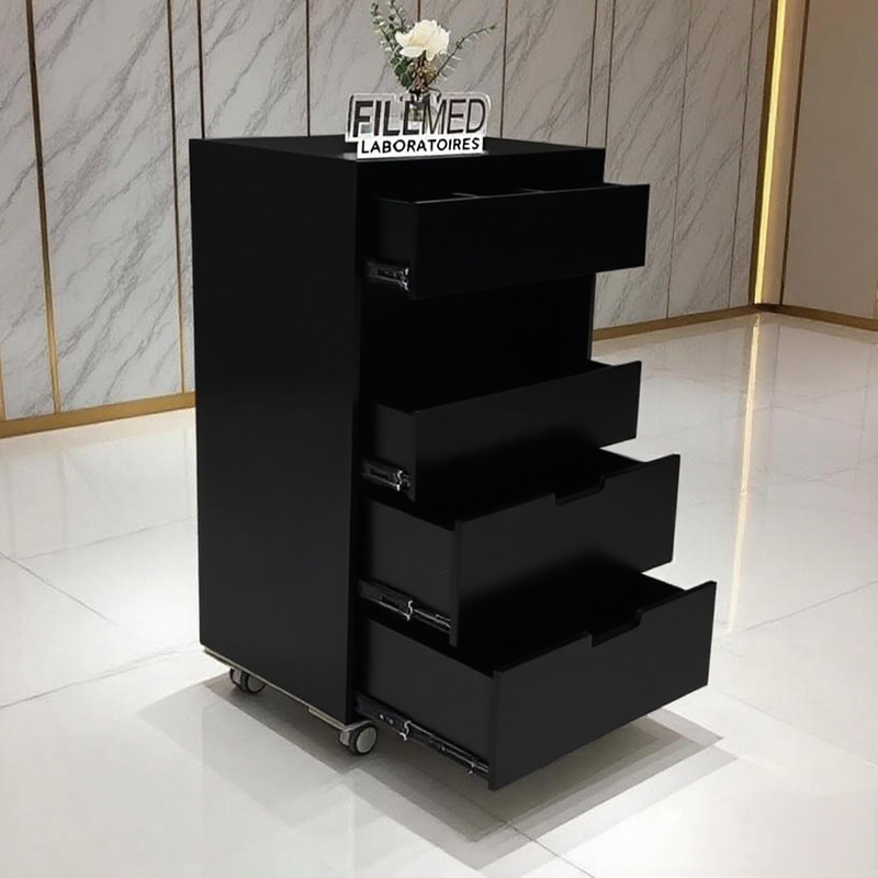 Beauty Salon Special Nail Art and Tattoo Equipment Cart with Silent Wheels, Multifunctional Tool Cart, Four-Tier Mobile Cart for Beauty Salons
