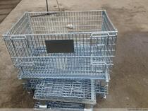 Baoli storage 800*500*540MM encrypted galvanized folding storage cage iron cage logistics box iron basket D-1