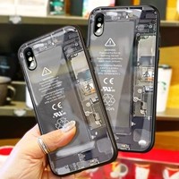 Apple, батарея, чехол для телефона, стеклянный iPhone11 Pro XS Max *S, iphone, для влюбленных, популярно в интернете, 6