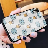 Apple, японский мультяшный милый чехол для телефона, стеклянный iPhone11 Pro XS Max *S, iphone, для влюбленных, 7plus, 6