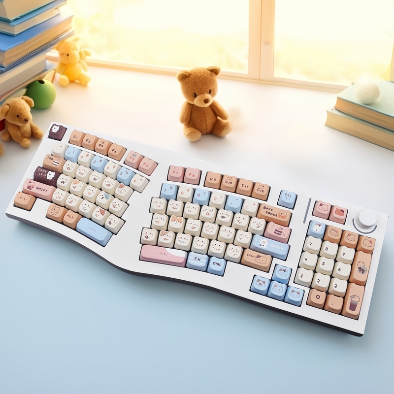 Feker Alice98Pro Gaming Mechanical Keyboard Mac Three-Mode Bluetooth Gasket Ergonomic Via Cute