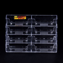 (Pack of 2) Keji business card box transparent business card box acrylic multi-layer card box desktop storage display box business card rack multi-layer business card holder sales business card box exhibition business card holder