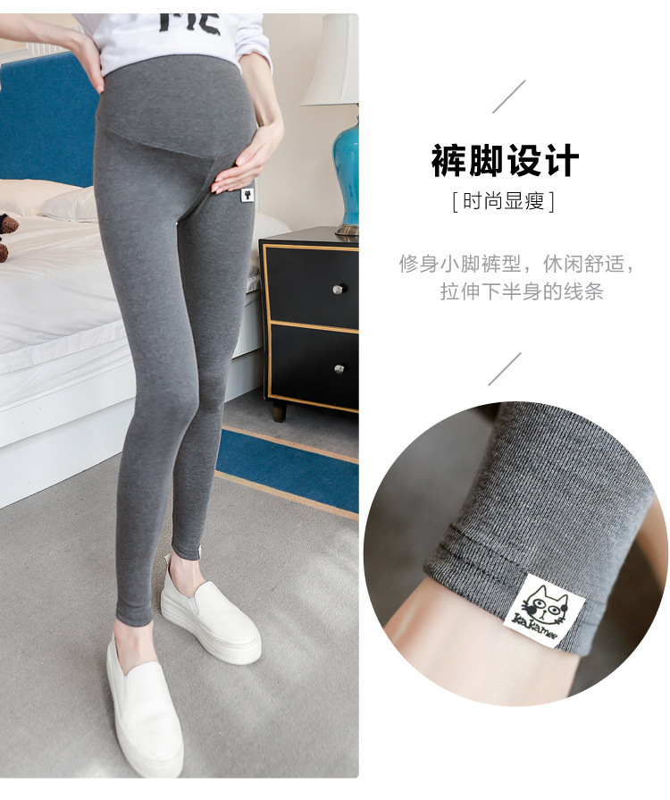 Bà bầu xà cạp cộng với nhung dày mùa thu đông mặc quần eo thấp mới cotton mùa xuân và mùa thu mỏng phần ấm áp đầm bầu đẹp