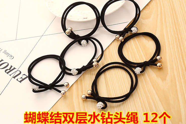 Đơn giản tie tóc ban nhạc tóc dây mà không có đường nối đen đậm nylon tóc vòng Hàn Quốc phụ kiện tóc Nhật Bản và Hàn Quốc ban nhạc cao su