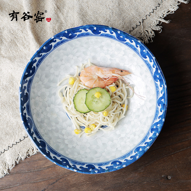 Japan imported plate plate plate FanPan LIDS, Japanese and wind porcelain tableware products to suit China plate by the valley of life