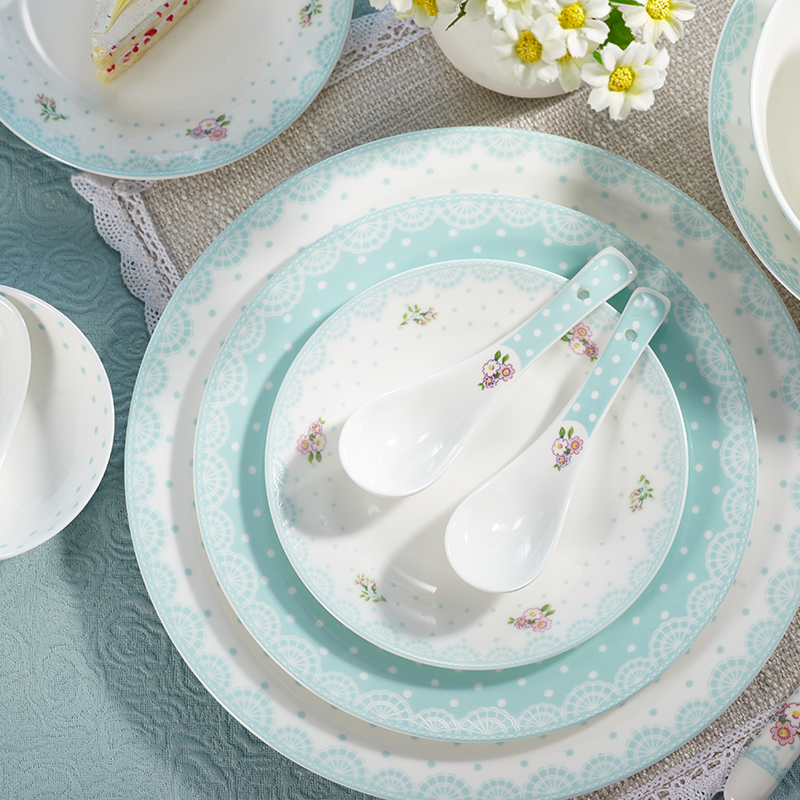 Korean creative ceramic bowl household rice bowls mercifully rainbow such as bowl bowl dish dish soup ipads porcelain plate by the valley of life